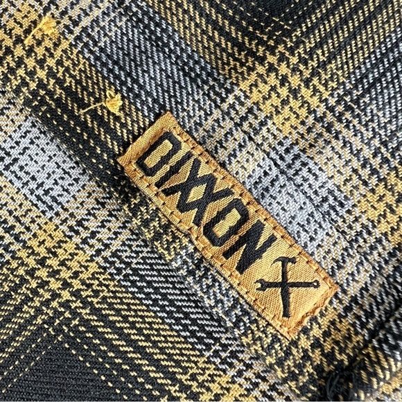 Dixxon Brownells Big Iron Plaid Flannel Pearl Snap Shirt Women’s Medium EUC - Picture 12 of 14